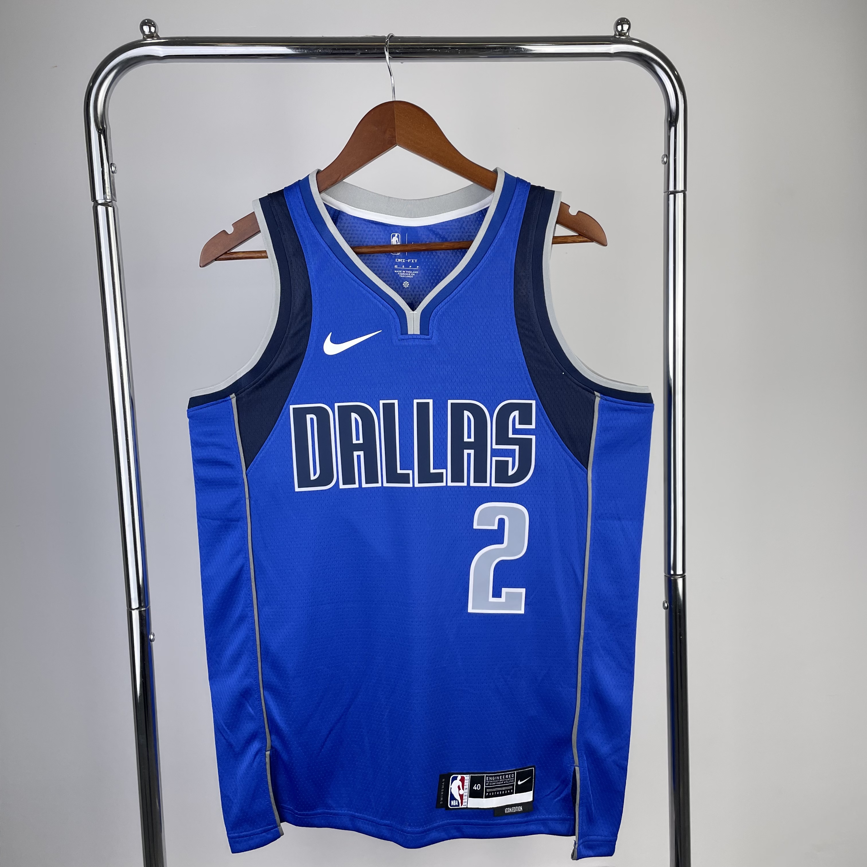 Men Dallas Mavericks #2 Irving Blue Season Nike 2023 NBA Jersey